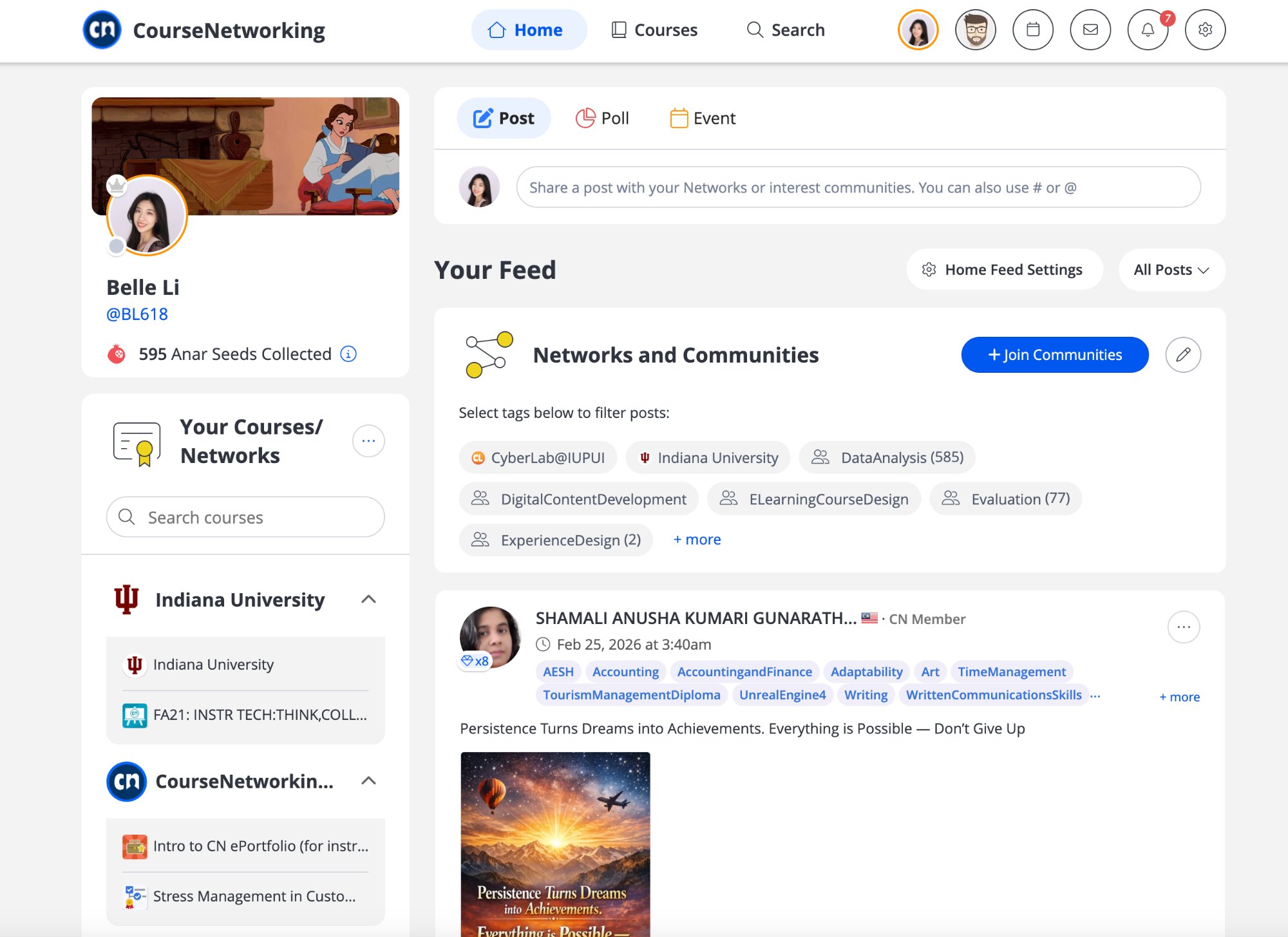 CourseNetworking platform home page