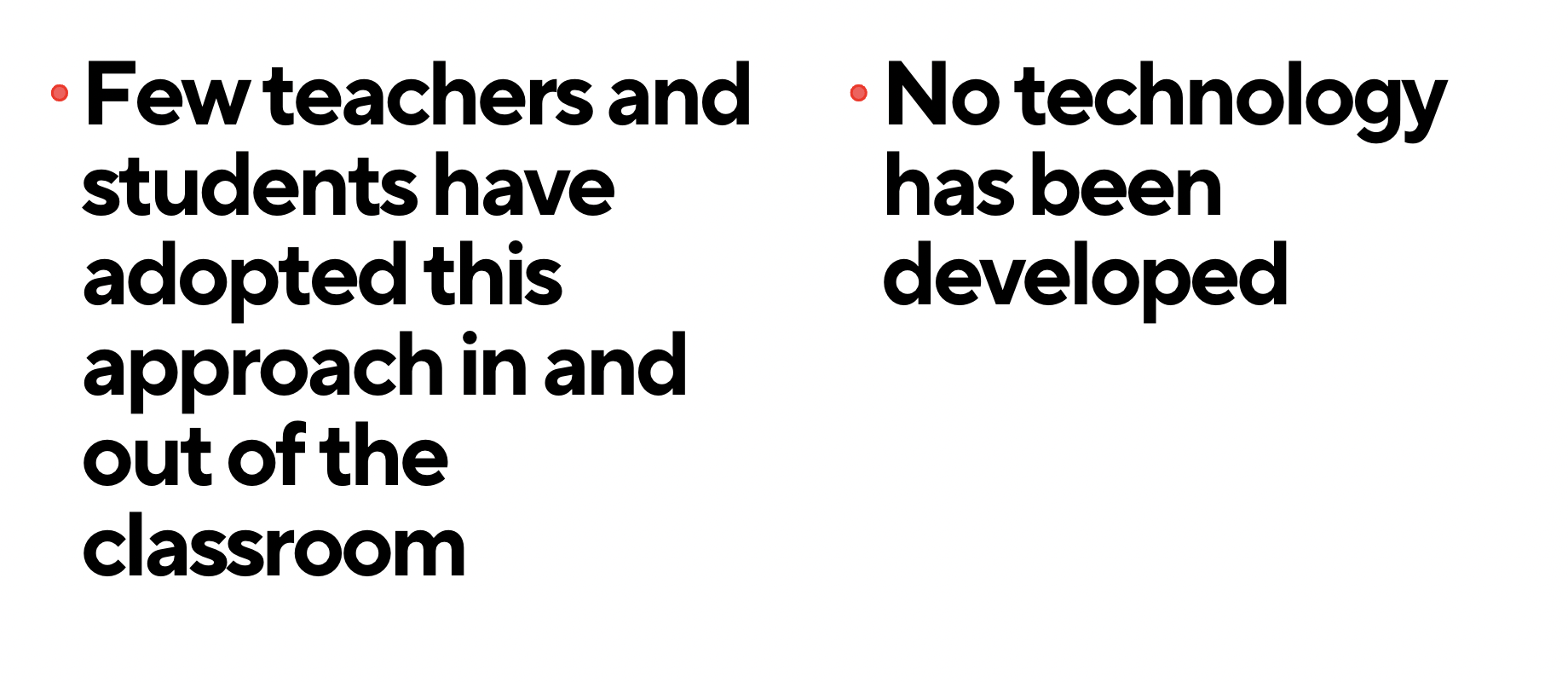 Gap: no technology and low adoption