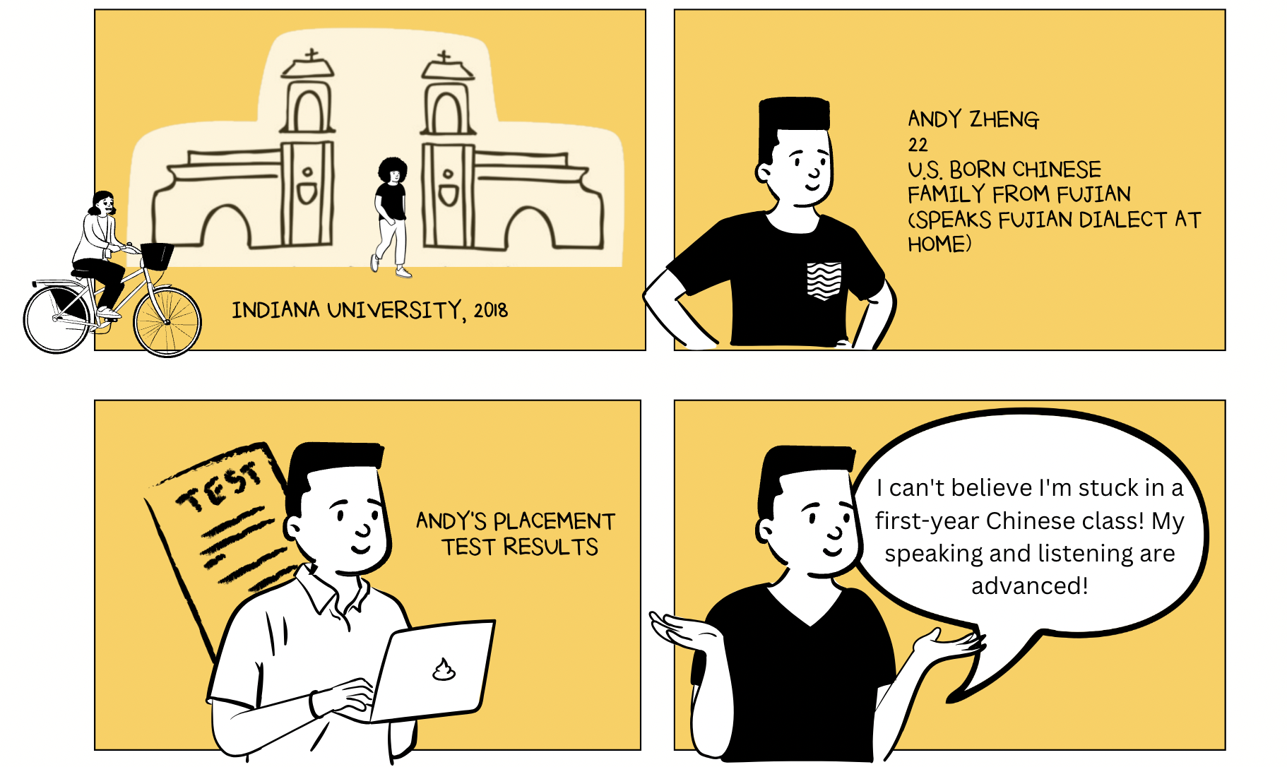 Andy Zheng's story — placement test mismatch